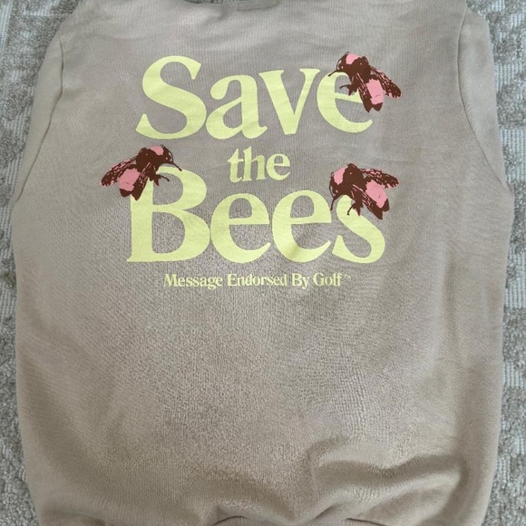 GOLF WANG SAVE THE BEES Hooded Sweatshirt, pockets, Size M - Picture 2 of 6